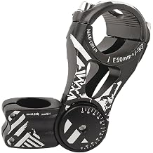 VXM Adjustable MTB Bike Stem, 31.8mm Handlebar Clamp, 85 Degree Ergonomic Angle, Aluminum Construction, 90mm/110mm/130mm/145mm Length for Road and City Bikes