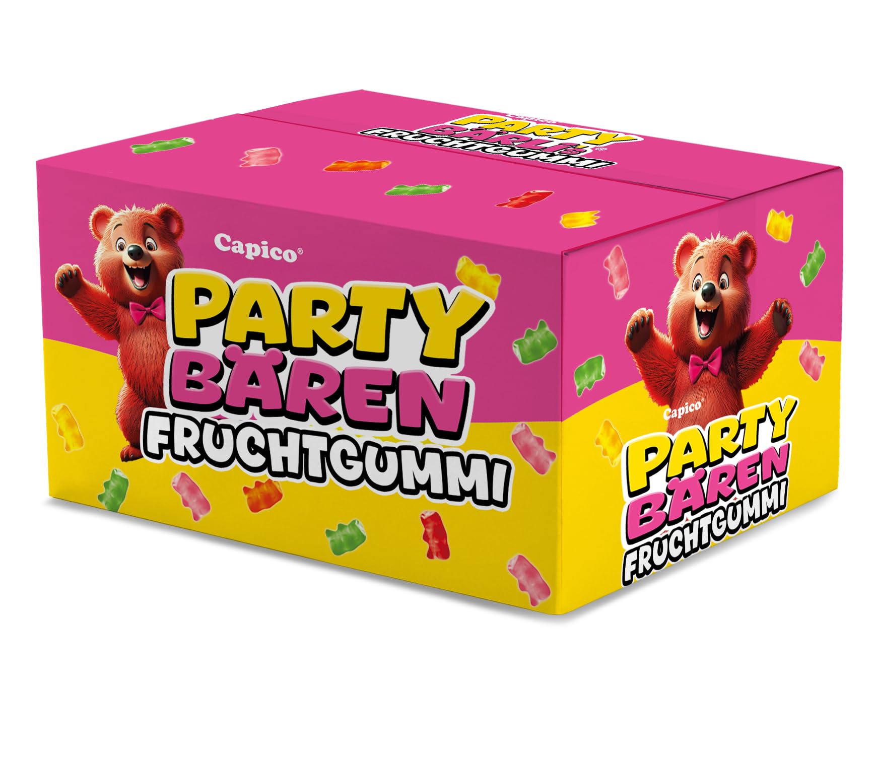 Capico Party Bären Gummibärchen Mix 100 Minibeutel (6 x 680g) einzeln verpackt perfekt geeignet als Wurfmaterial für Karneval, Süßigkeiten Großpackung, Give-away/Halal