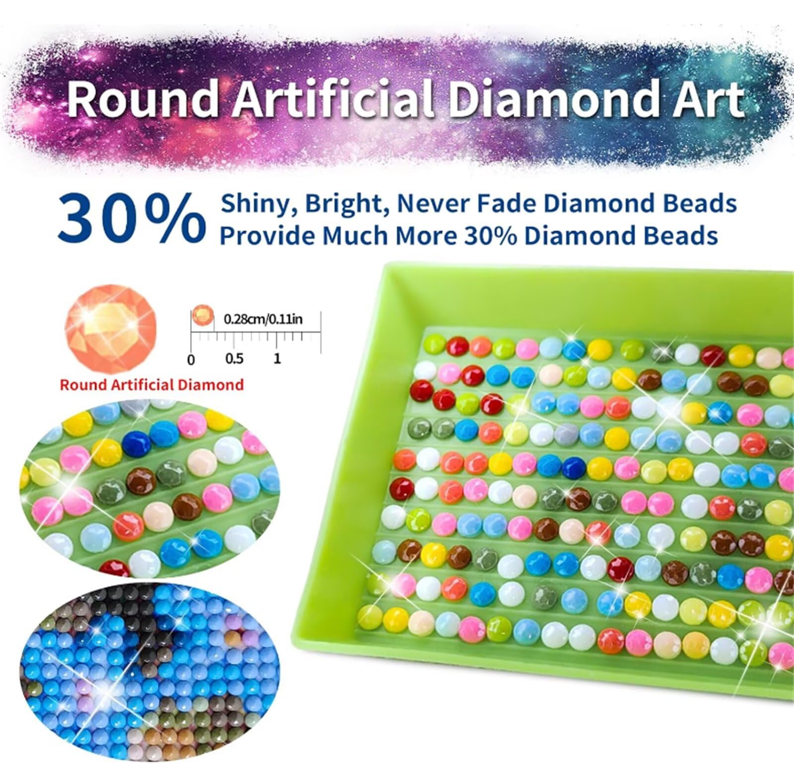 Jinmer Bunter Baum Diamond Painting Set,5D DIY Diamant Painting Bilder Full Rundbohrer Kristall Stickerei Kreuzstich Kunsthandwerk Home Schlafzimmer Büro Wand Dekoration 75x75cm