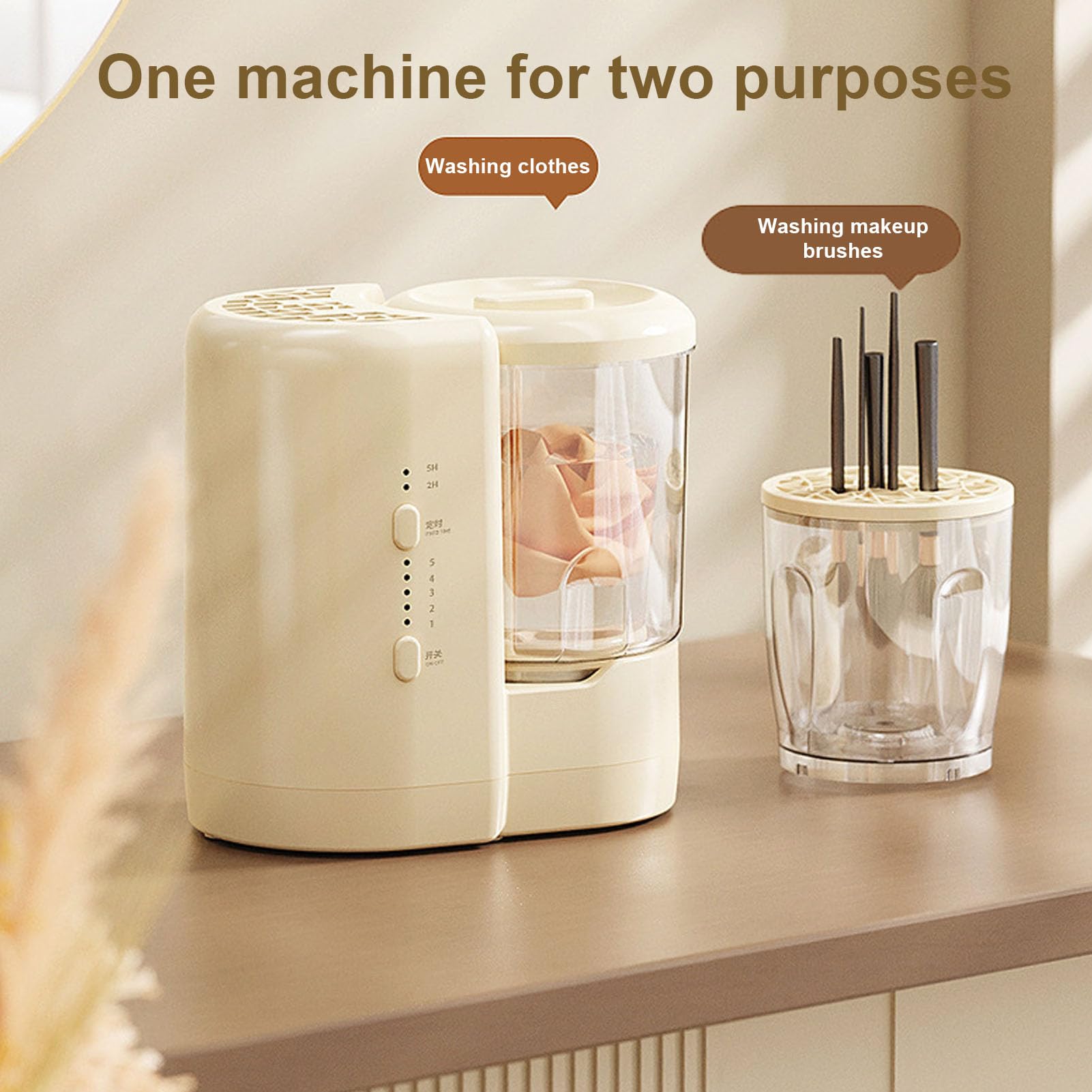 Nettoyeur lectrique 2 en pour Pinceaux de Maquillage et Sous v tements Machine USB avec Moteur 7000 tr min Nettoyage Profond et Doux pour Articles D licats