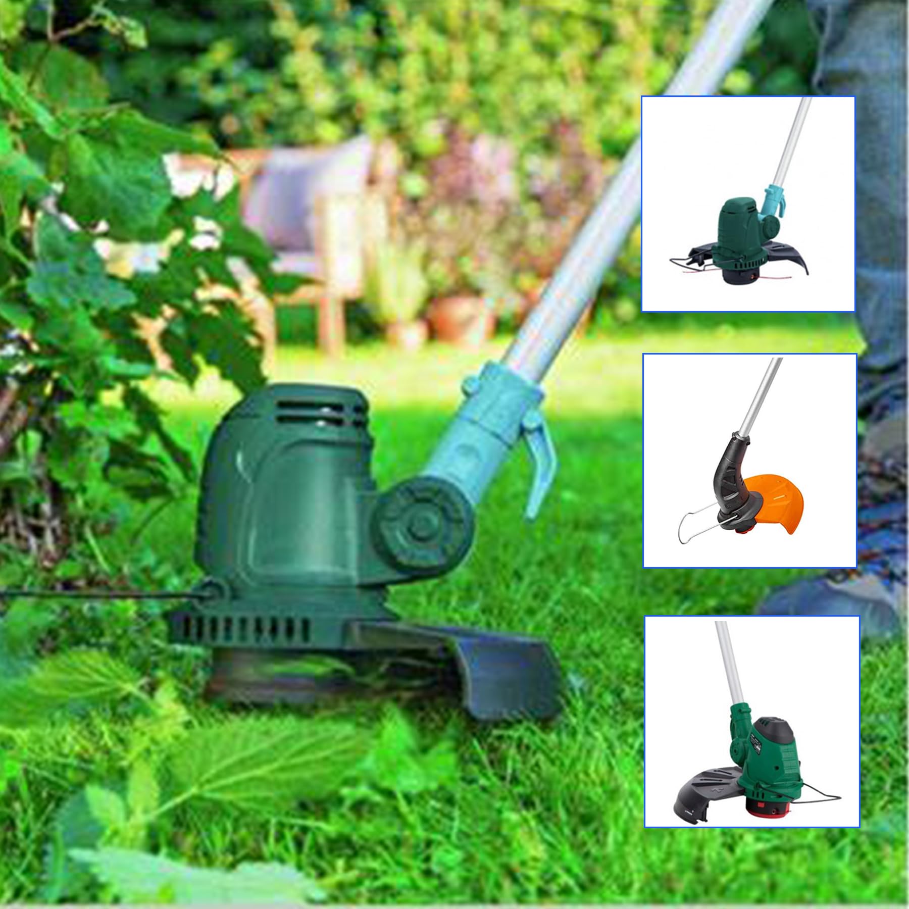 Juego de 16 bobinas de repuesto WX100, 1,65 mm x 8,3 m, líneas y tapas para desmalezadora Qualcast String Weed Eater GT25 GGT350A1 GT30 GGT450A1 y WG100E WG104E1 (14 carretes + 2 tapas)