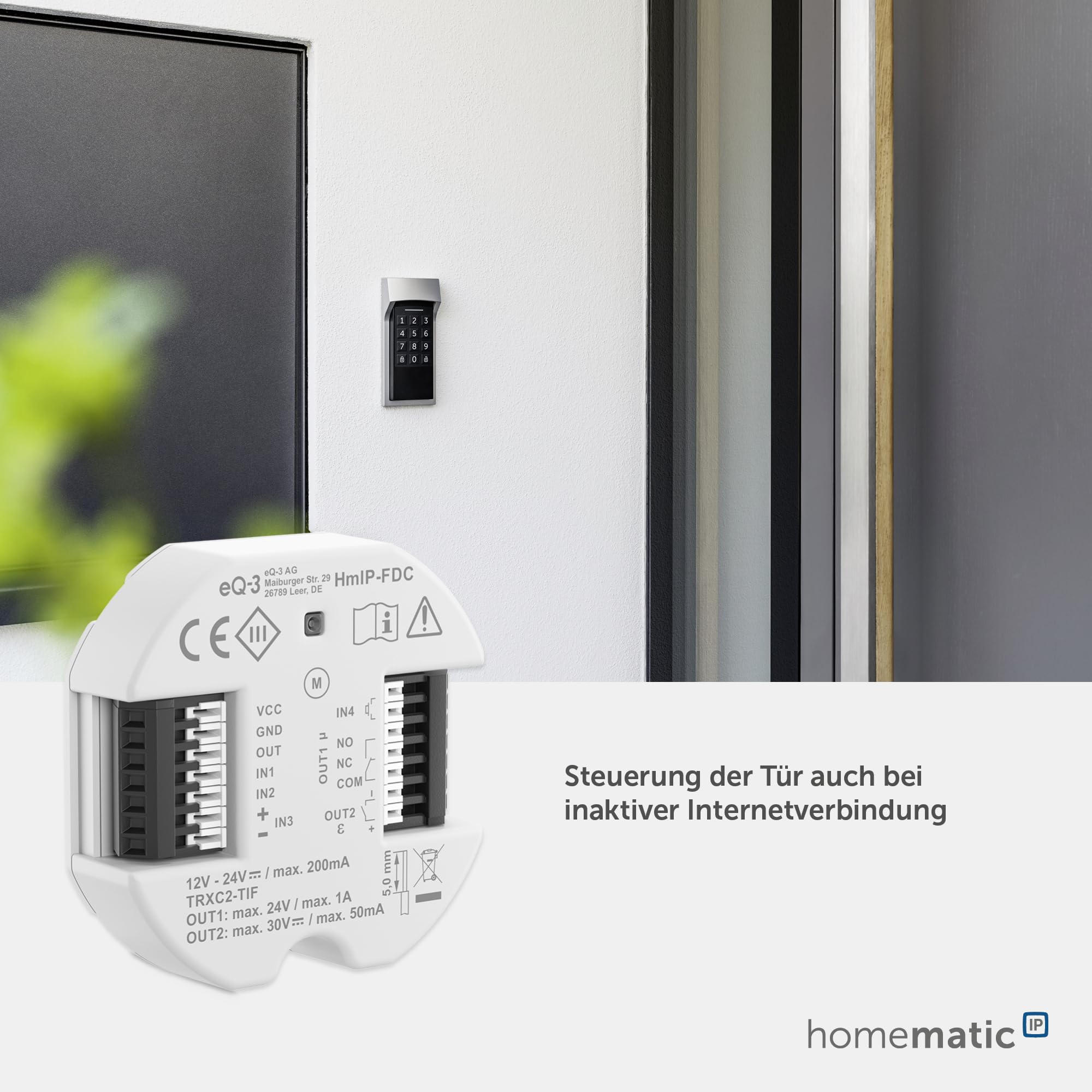 Homematic IP Smart Home Universal Türöffner Controller, 160811A0