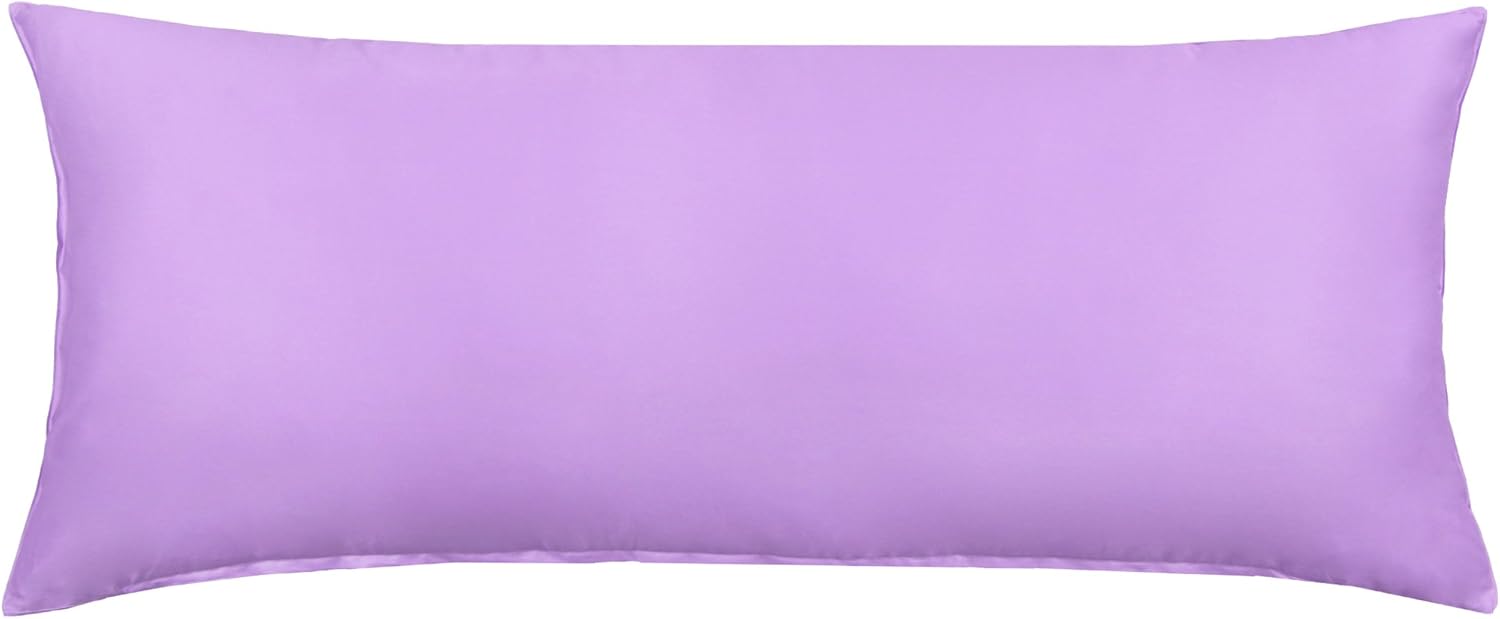 Body Pillow Cover for Sleeping I Extra Long Lumbar Sham Zippered Pregnancy Maternity Body Pillowcase for Bed Headboard Couch | Breathable Light Weight 100% Cotton (Cover ONLY) (Black, 20"x54")