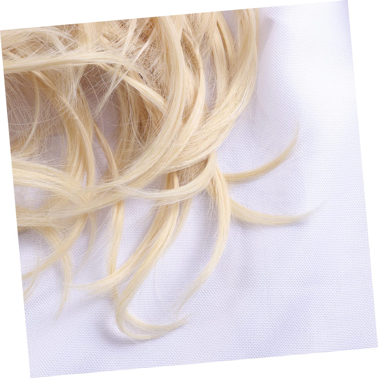 Housoutil 3stücke Curly Braid Clip Ponytail Extension Flexibel Wellig Kurze Synthetik-haarverlängerung Für Kopfgrößen Leicht Zu Befestigen Und Komfortabel Im Alltag Hellgelb