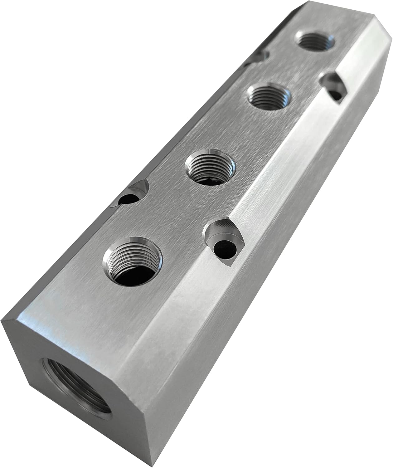 4 Way Pneumatic Manifold Air Distribution Block, G1/2 Supply Port, G1/4 Output Port