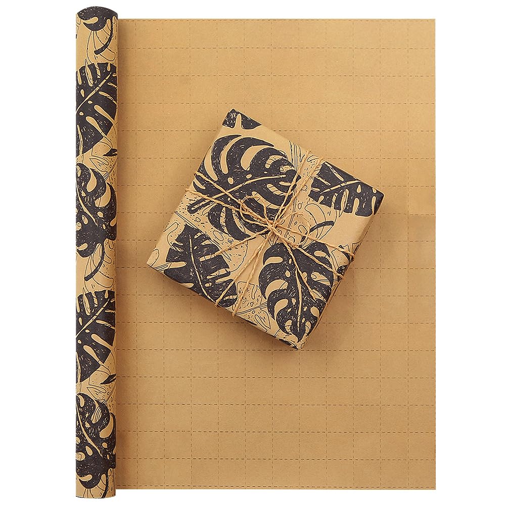 Monstera-Blatt-Geschenkpapier, Mini-Rolle, Kraftpapier,  Geburtstagsgeschenkpapier, 43,2 x 24,2 m, Hawaii-Dschungel, tropische  Pflanzen, Geschenkpapier mit Schnittlinie fr Babyparty, Weihnachten, Mann  : Amazon.de: Brobedarf & Schreibwaren
