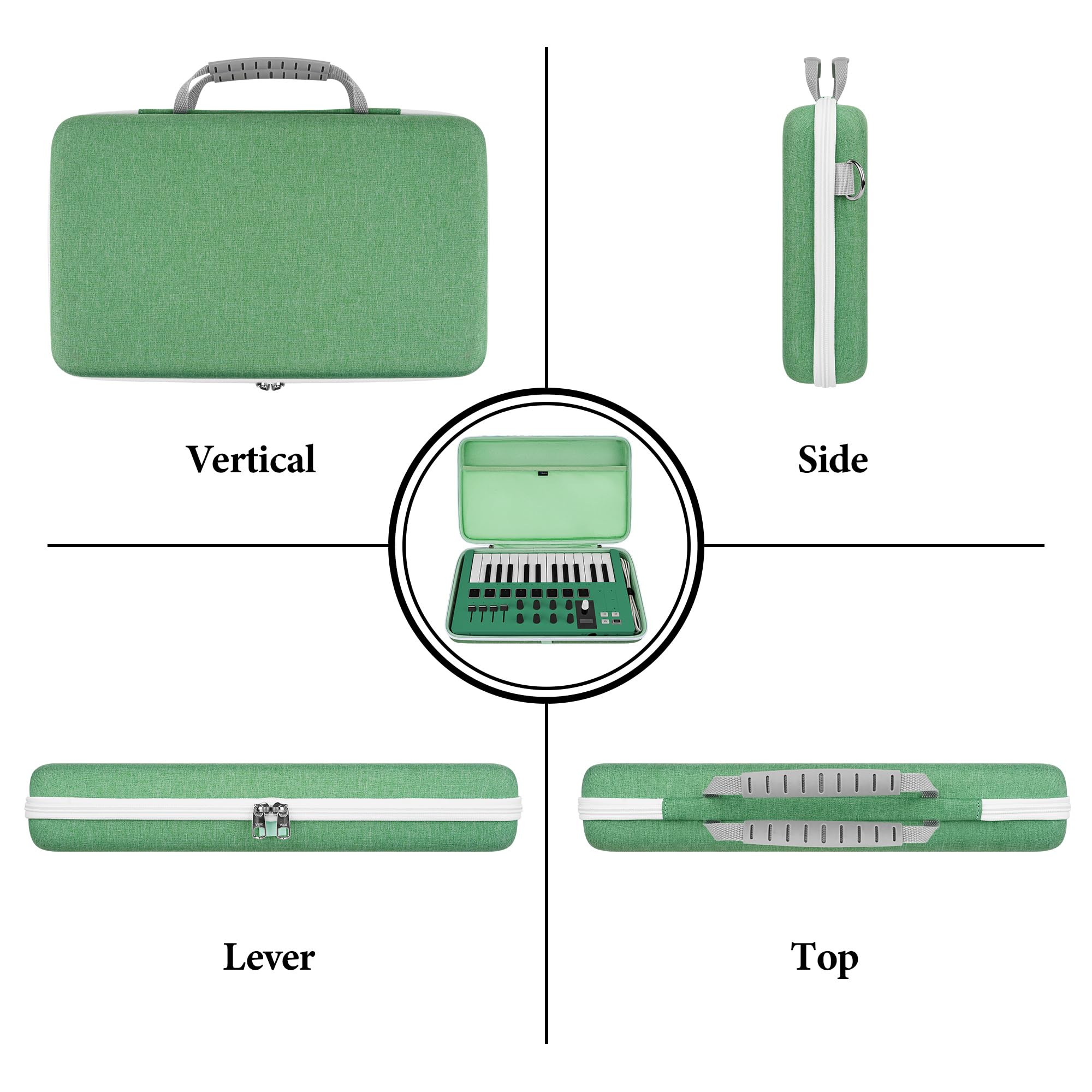 Geekria USB MIDI Keyboard Controller Hand Case, Compatible with Arturia MiniLab 3 / MiniLab MkII 25 Slim-Key - Image 3