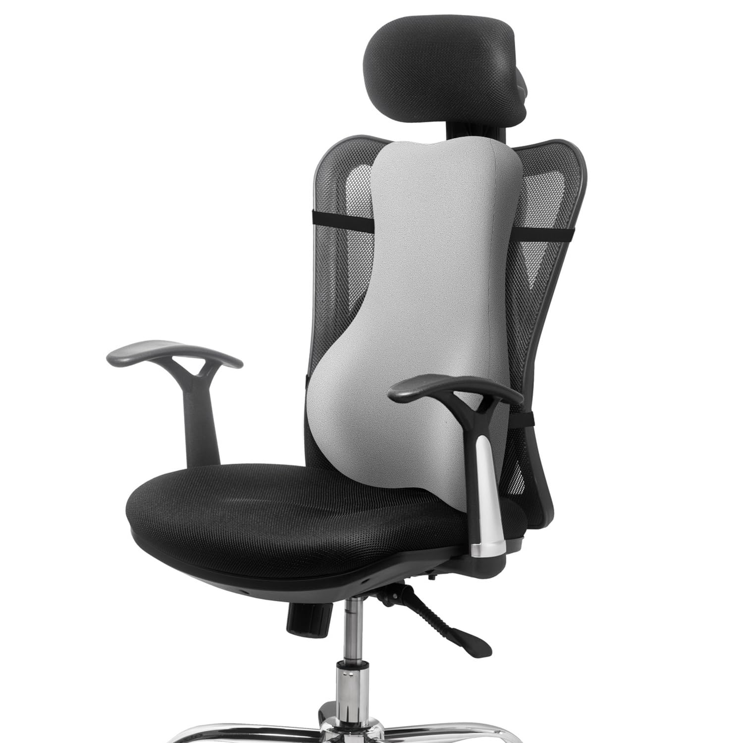 Tall Back Support Pillow Fully Support Entire Back and Shoulder for Pain Relief and Comfort, Memory Foam Lumbar Support Pillow for High Back Executive Office Chair, Computer & Gaming Chair