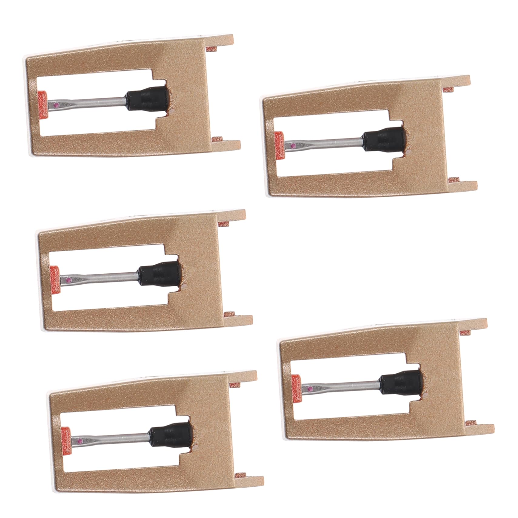 Toyvian Gramophone Stylus Set 5pcs Record Needle Replacements Aluminum Rod Compatible Vinyl Records Smooth Sound