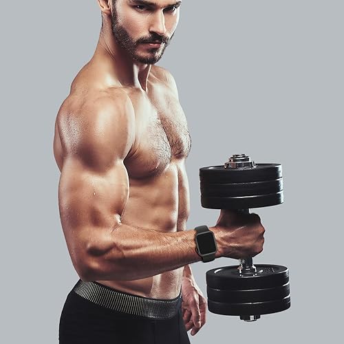 Miniatura 7 de TRA Paquete de 3 correas elásticas de silicona compatibles con Apple Watch de 1.496 pulgadas, 1.575 pulgadas, 1.614 pulgadas, 1.654 pulgadas, 1.732