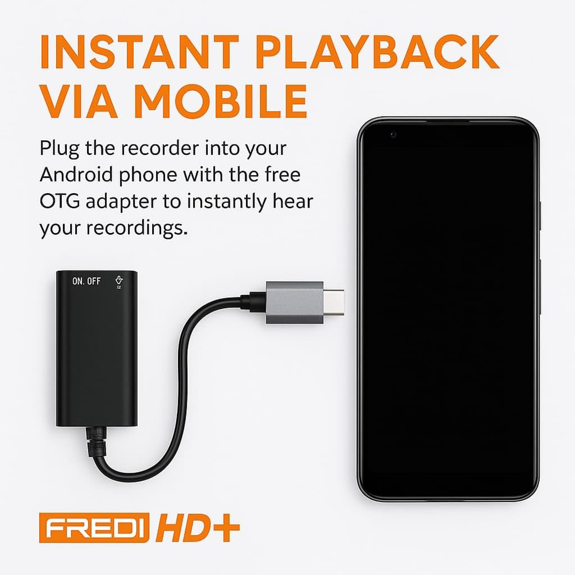 FREDI HD PLUS Mini Digital Voice Recorder with 8GB Inbuilt Memory | Small & Portable Audio Recorder | Voice Activated Recording | USB Rechargeable | Perfect for Indoor & Outdoor Use - Meetings 4