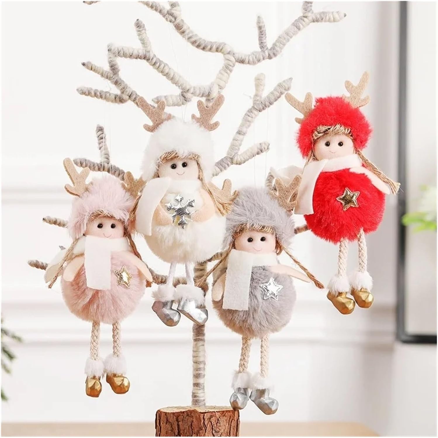 DAXXIN Christmas New Year Girl Gift Cute Christmas Angel Doll Xmas Tree Ornament Noel Deco Christmas Decoration for Home Natal Navidad Christmas Decorations (Color : K1)