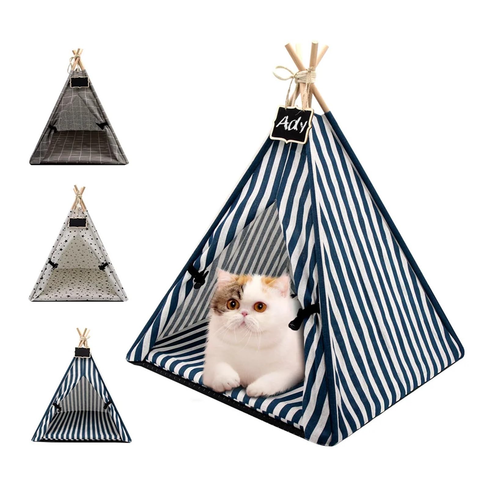 Tente pour Chien Tente for Animaux de Compagnie, lit for Chat, tipi Portable for Chien et Chat, Niche d'intérieur et d'extérieur for Chiots et Chatons Doux et léger(Gray)