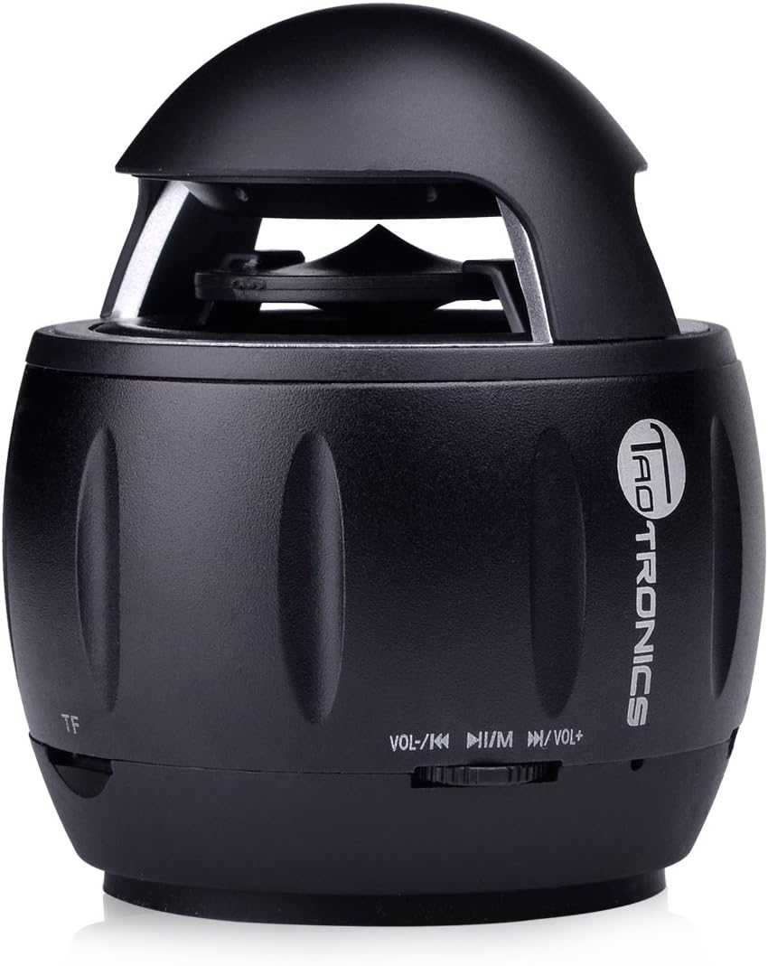 TaoTronics Portable Bluetooth 4.0 Speaker, Micro SD Card Slot, Enhanced Bass Boost, Buit in Mic, USB PC Speaker, 8 Hours Playtime (TT-SK01 Black)