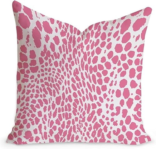 Funda de almohada para sofá con estampado de leopardo y guepardo rosa, con manchas de animales, fundas de cojín decorativas rosadas, funda de