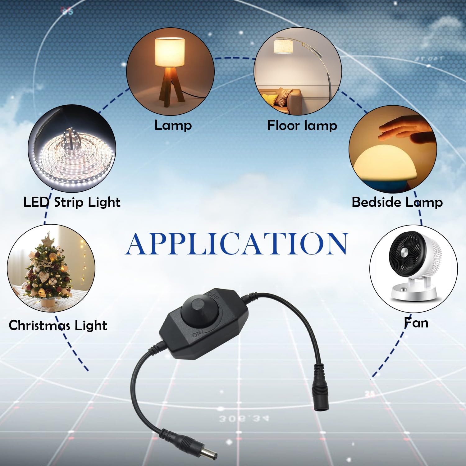 Snapklik.com : 3PCS LED Strip Light Dimmer Switch Cable DC12V-24V LED ...
