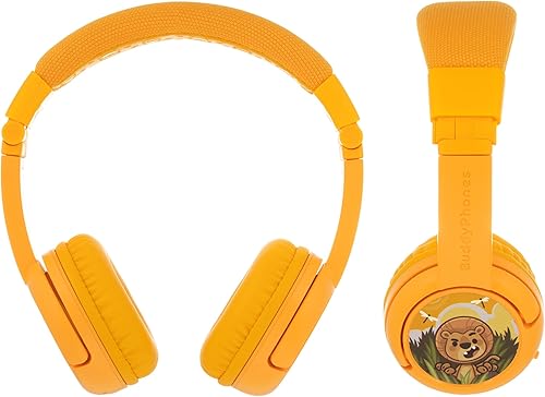 Miniatura 2 de BuddyPhones Play Plus Auriculares Bluetooth plegables con cable o inalámbrico para niños + micrófono, opciones de limitación de volumen SafeAudio,