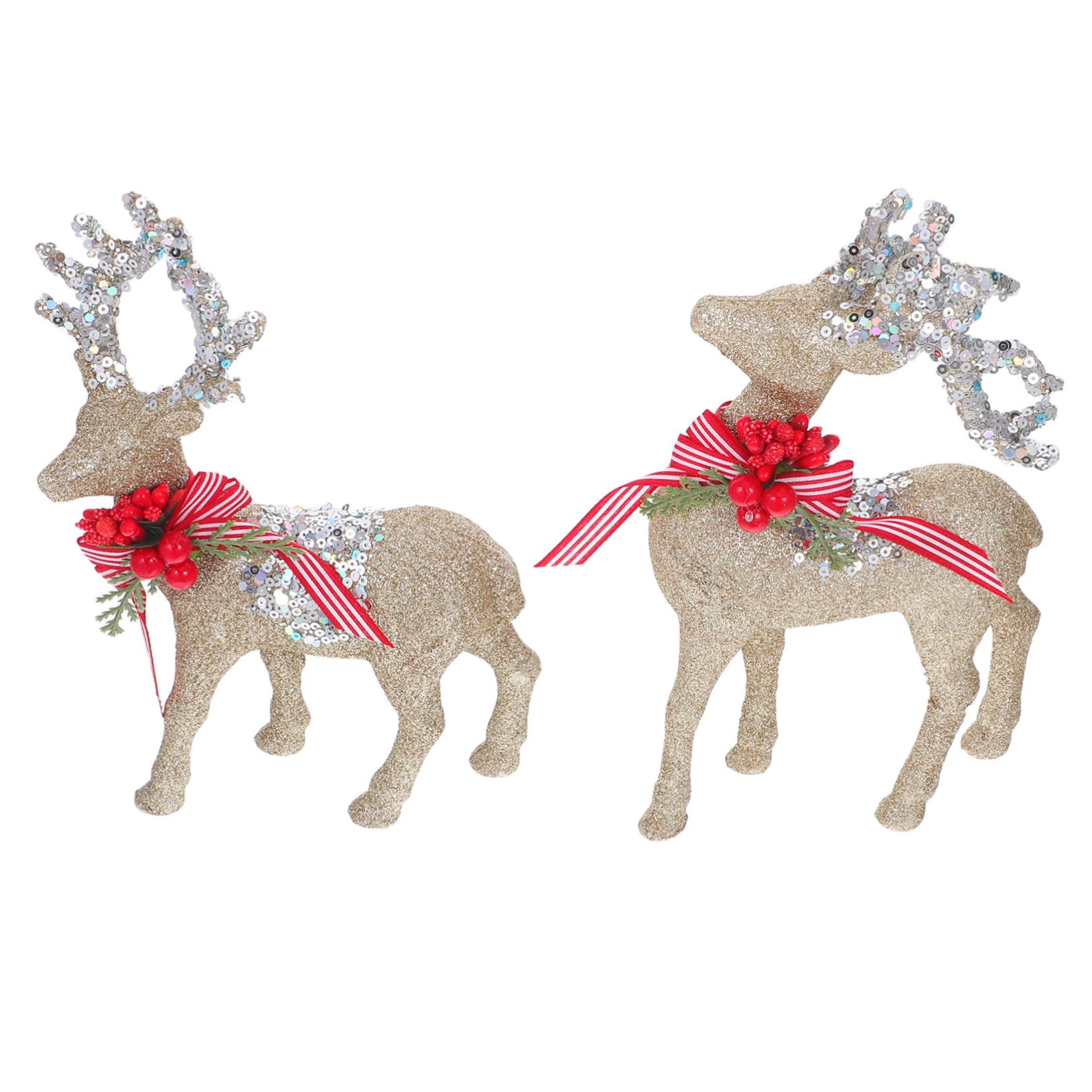 Ornement de table cerf paillettes à offrir pour les fêtes de Noël