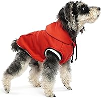 Vista 10 de FUAMEY Sudadera con capucha para perro, suéter de forro polar para invierno, sudadera cálida para mascotas con bolsillo, atuendo suave y cálido