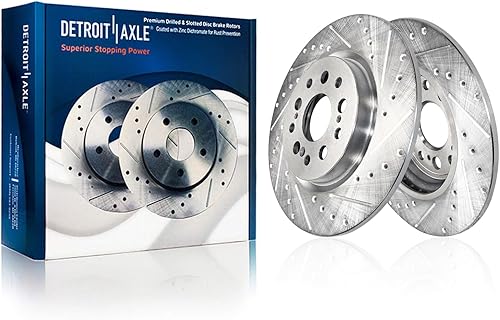 Miniatura 55 de Detroit Axle - Rotores de freno traseros para Ford F-150 Lobo 2012, 2013, 2014, 2015, 2016, 2017, 2018, 2019, 2020, Ford F-150 Lobo, Rotores