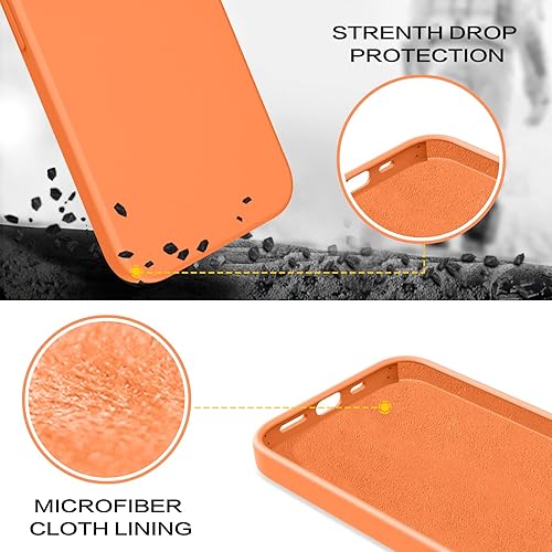 Miniatura 4 de VENINGO Funda para iPhone 13, funda de teléfono para iPhone 13, ajuste delgado, silicona líquida, goma de gel suave, forro de microfibra ligera, a