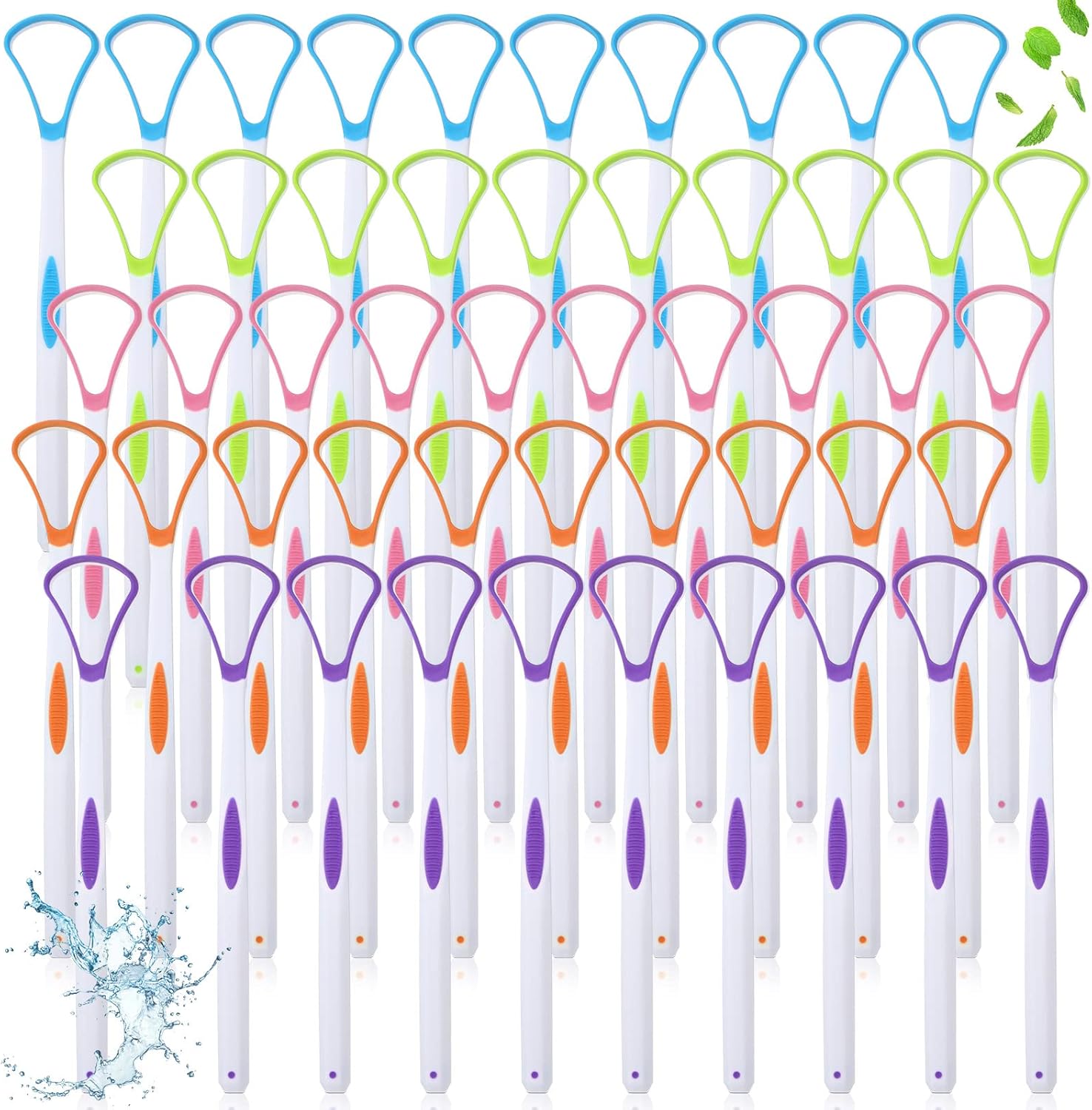 Youyole Pcs Tongue Scrapers Cleaner Plastic Scrubber Reusable Scrapper Washer Brush for Adults and Kids Healthy Oral Dental Care Bad Breath Remove Cleaning Tools, 1.0 Count