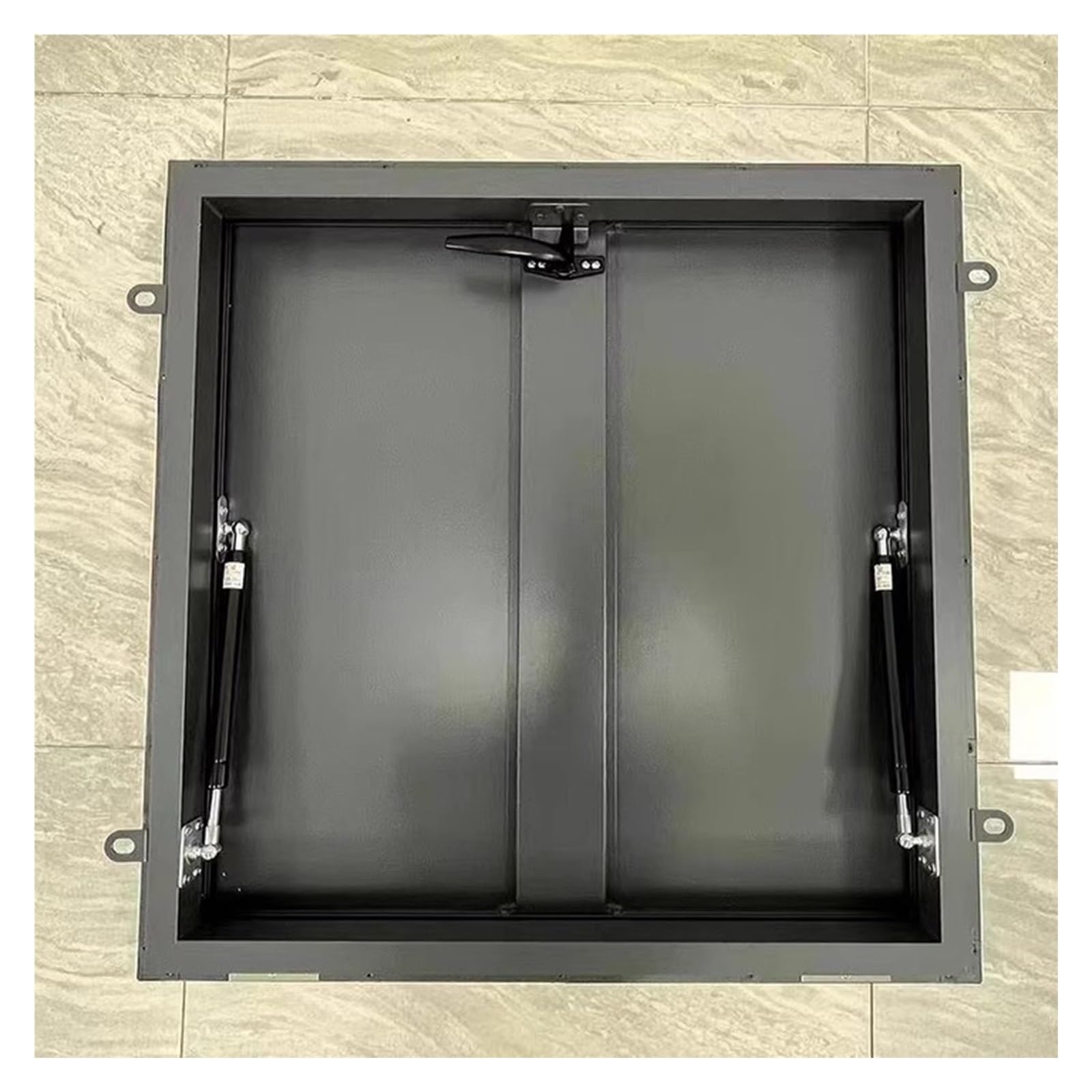Cubierta de escotilla de techo con resorte de gas y tapa de escaleras de ático de 53x101 cm