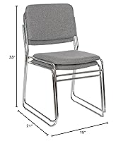 Vista 15 de OEF Furnishings Silla apilable Signature acolchada, color negro