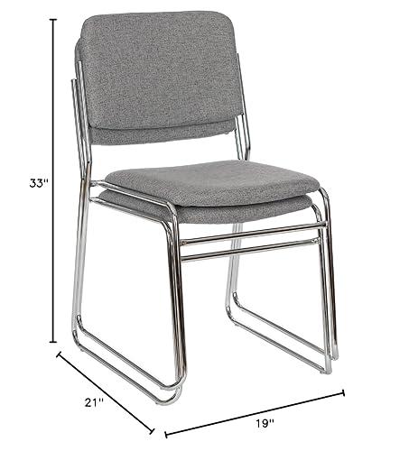Miniatura 8 de Silla apilable Signature acolchada, color gris