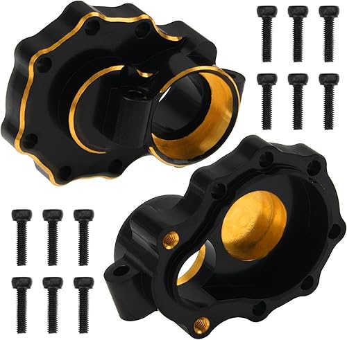 Miniatura 3 de ShareGoo - Cubiertas de latón TRX4 para eje de portal, contrapeso, compatibles con Traxxas 110 TRX4 TRX6 RC Crawler Car (juego 6 en 1)