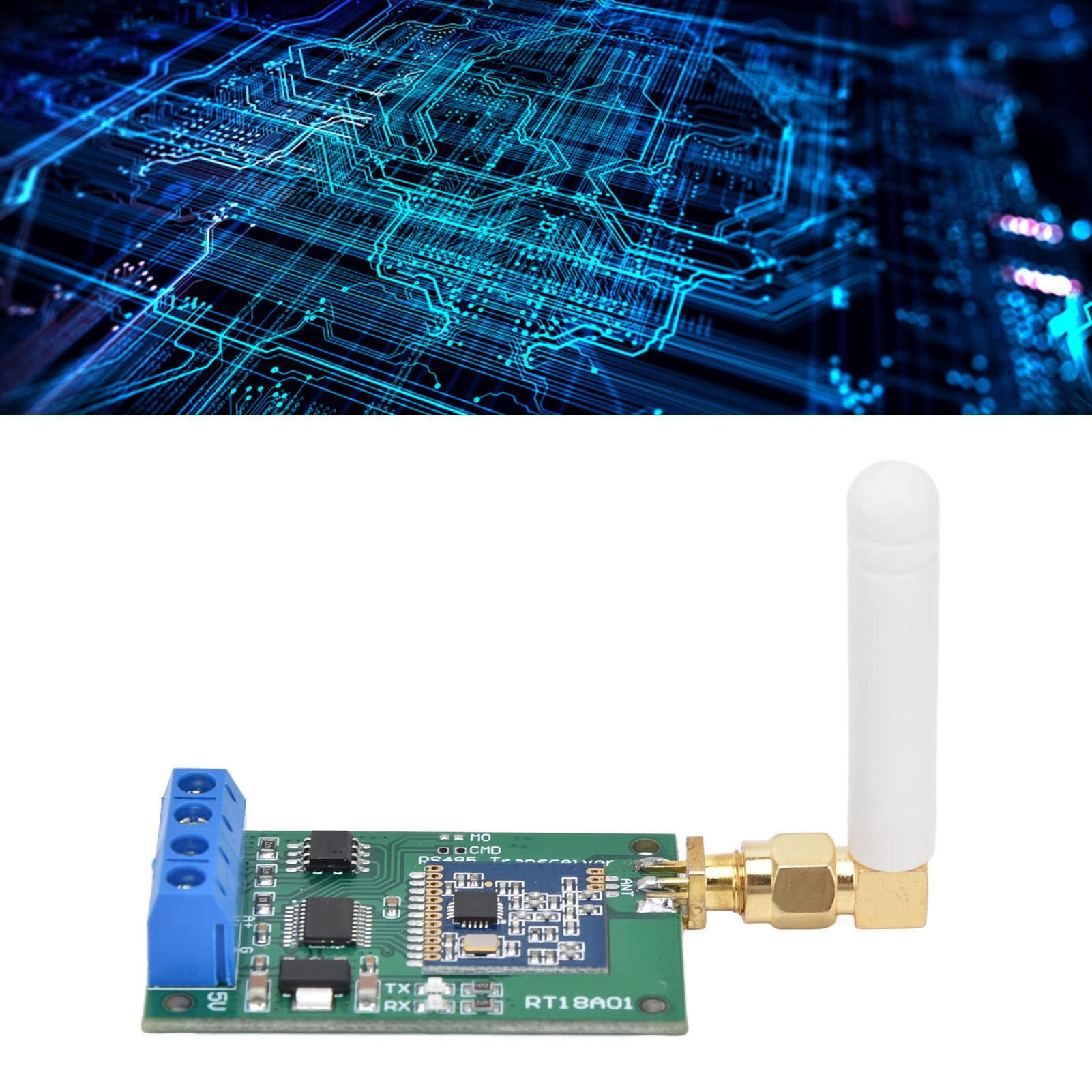 Émetteur-récepteur UHF RT18A01 Répéteur sans Fil Maître-Esclave avec Transmission 500m pour Systèmes d'Automatisation Industrielle Opération Facile pour Équipements Électroniques et Domotique