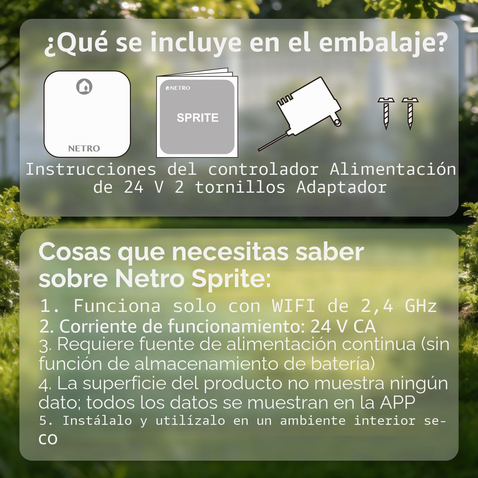 Netro Controlador inteligente de riego, Wifi, Tiempo Aware, acceso remoto, 6 Zona, compatible con Alexa