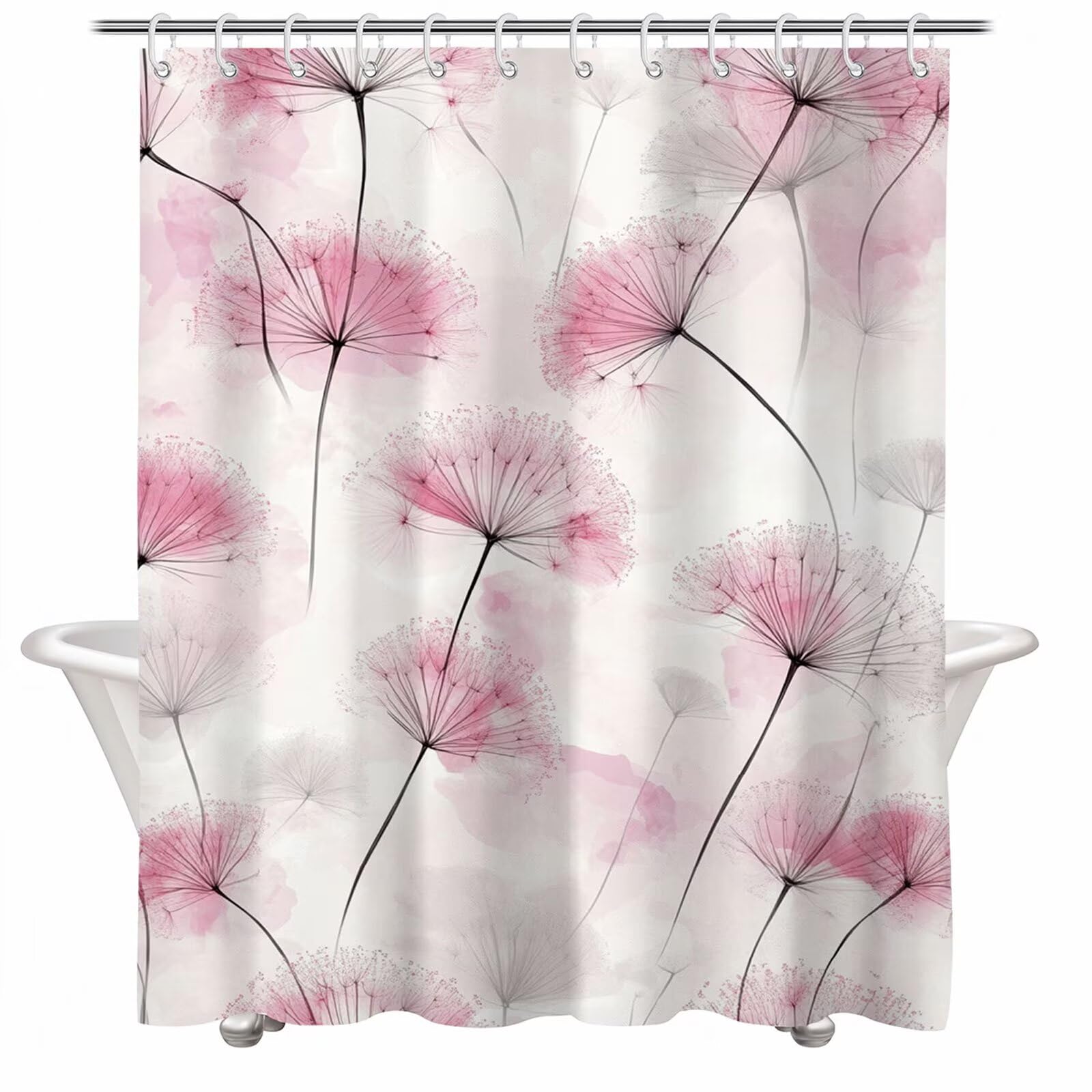 Rideau de douche anti moisissure 200x220 imperméable avec ourlet lesté