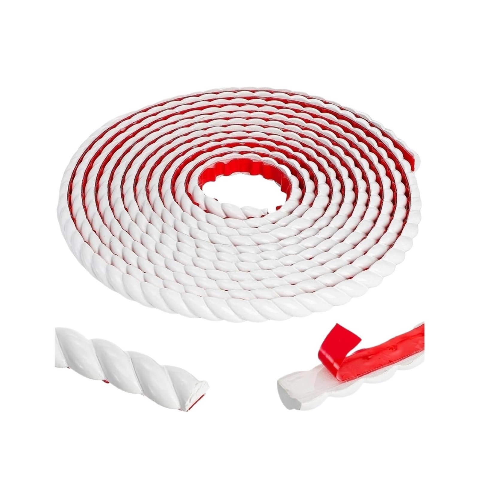 Ayztantine 5M White Flexible Laminate Beading 1Pc 196.85In Flexible Molding Trim, Peel And Stick For Wall, Diy Trims Caulk Strip For Frame Cabinet Edge(5M White)