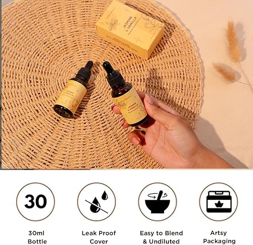 Miniatura 2 de Folkulture Mezclas de aceites esenciales de alta calidad para difusor para el hogar  Aceites esenciales de vainilla de 1.01 onzas líquidas para