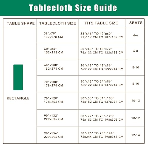 Miniatura 3 de Biscaynebay - Manteles de tela texturizada, rectangulares de 60x84 pulgadas, blancos, resistentes al agua, para comedor, cocina, bodas y fiestas,