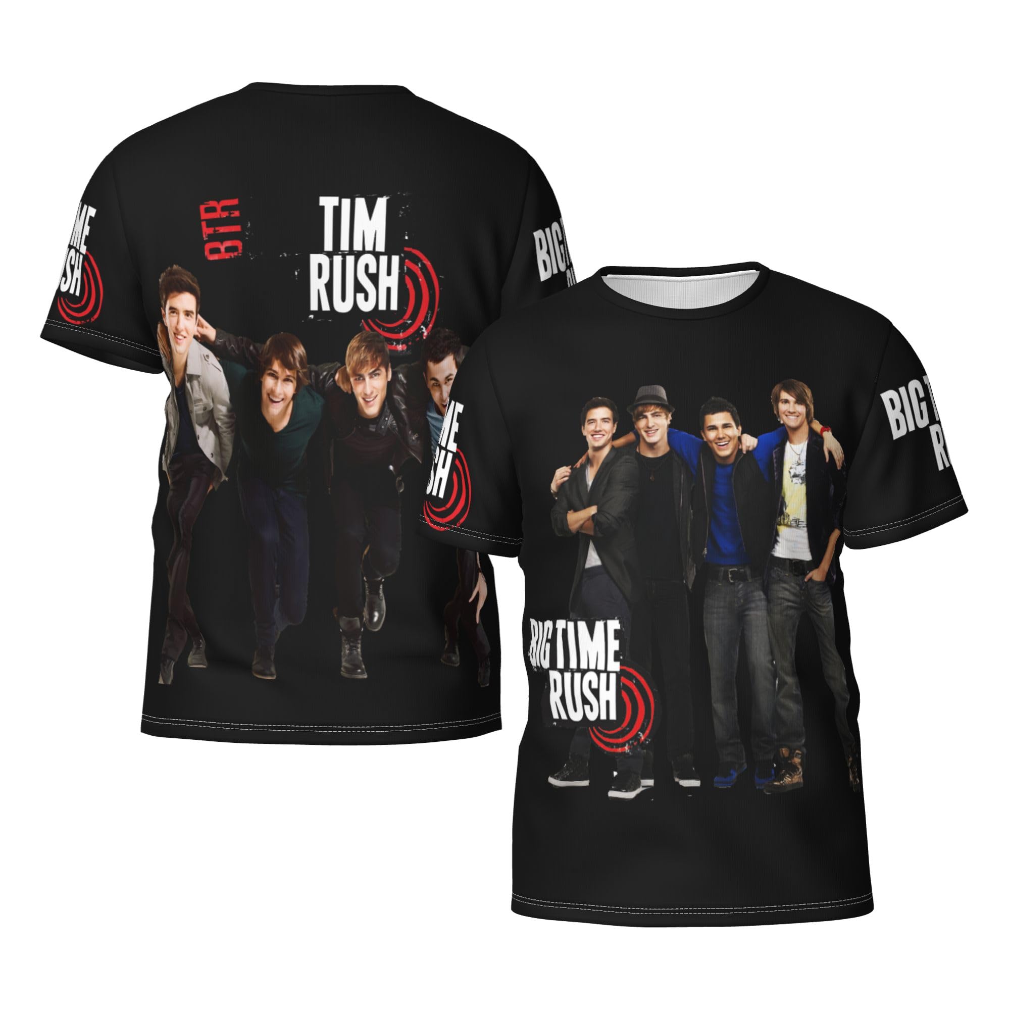 patrickipldB*i$g Logo Printed Black Tshirt for Men T*i$me Summer Casual Crew Neck Short Sleeve T-Shirt Tee Shirts R*u$sh Clothing for Fans Gifts