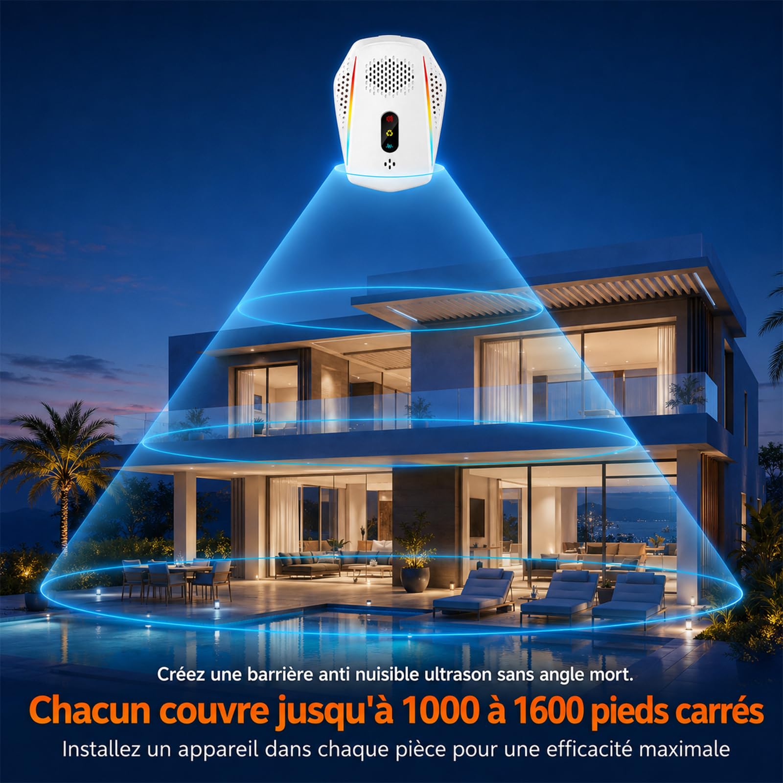 Répulsif Ultrason Souris et Rats, Pack De 6 avec 3 Modes, Anti Souris et Anti Rat Puissant pour Éloigner Les Rongeurs Nuisibles