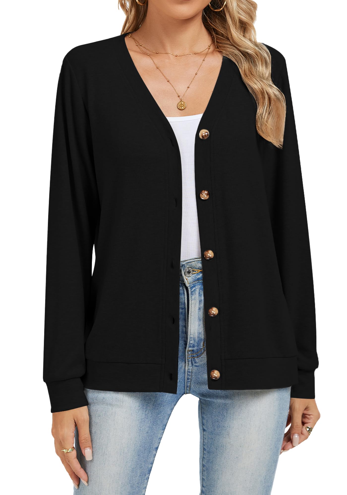 Cardigan Sweaters for Women Business Casual Lightweight Button Down Cardigans Fall Outfits Fashion Clothes