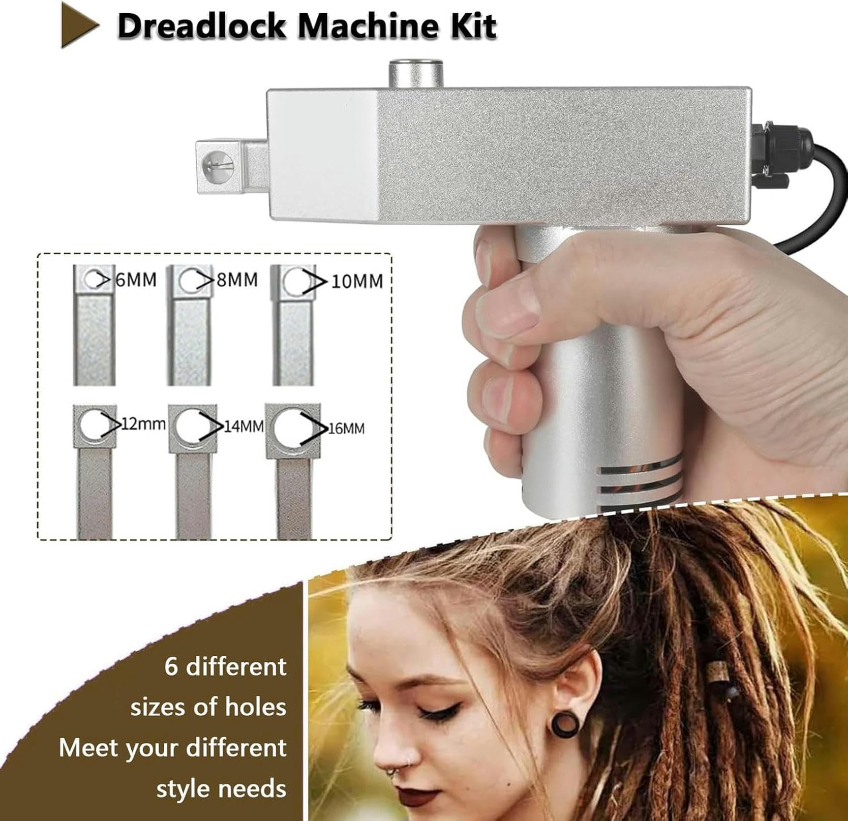 Amazon.co.jp: ドレッドヘアマシン、ポータブル電動ドレッドヘア