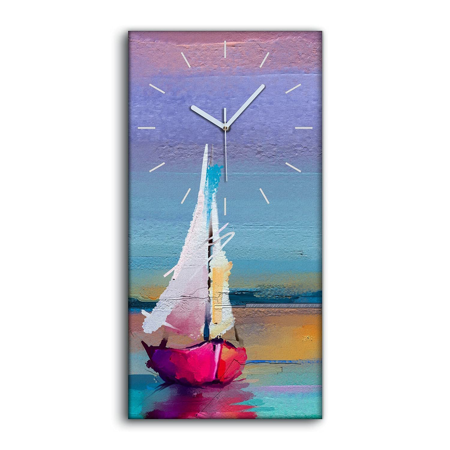 Art Mural Horloge sur Toile 30x60cm Décoration Moderne de Salon