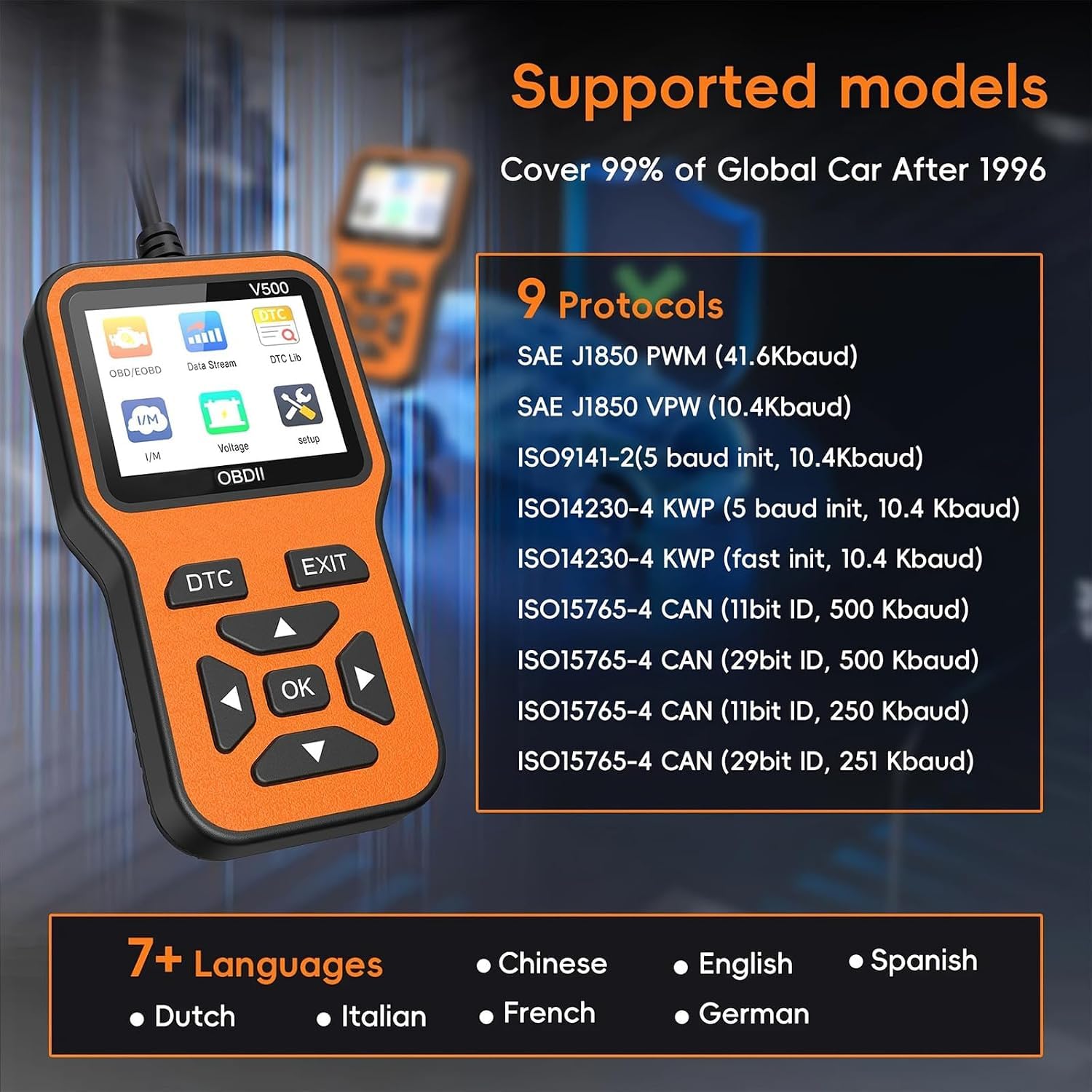 OBD2 Adapter Auto Diagnosegerät Motor Check für Aston Martin Vantage 2018-2021 2022 2023 2024 2025 2026,