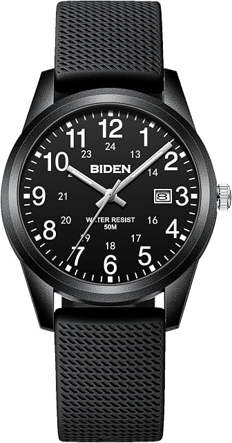 LN LENQIN Hommes Montres Analog Quartz Montre quotidienne étanche avec la date Grand Cadran Montre de la mode pour hommes