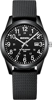 Herren Analog Uhren 30M Wasserdicht Krankenschwester Uhren mit Nylon Bands für Männer Licht einfache Feld Uhren mit Datum Leichter Leser