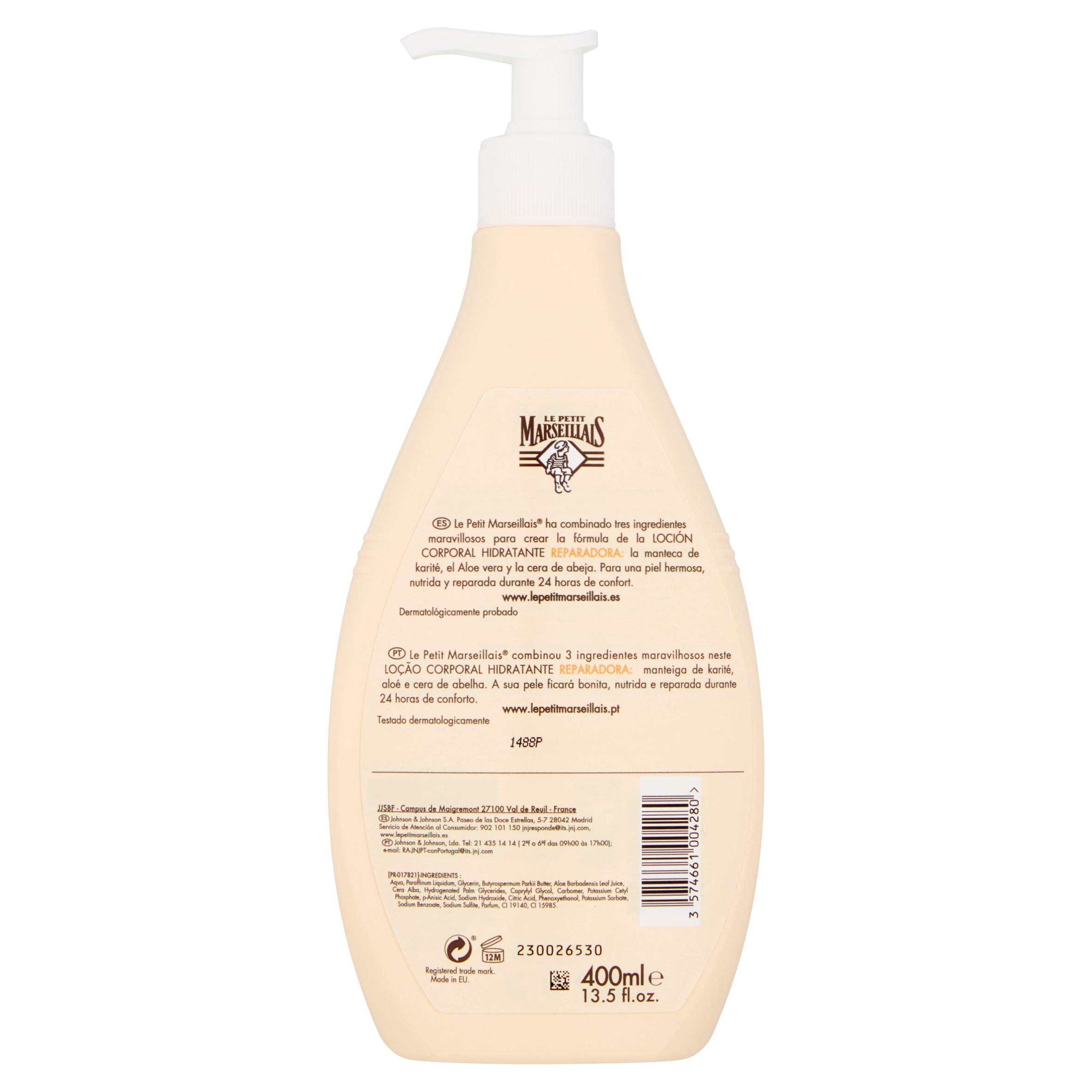 Le Petit Marseillais Body Milk Repair 400 ml, 400 ml (Pack of 1) - Image 2