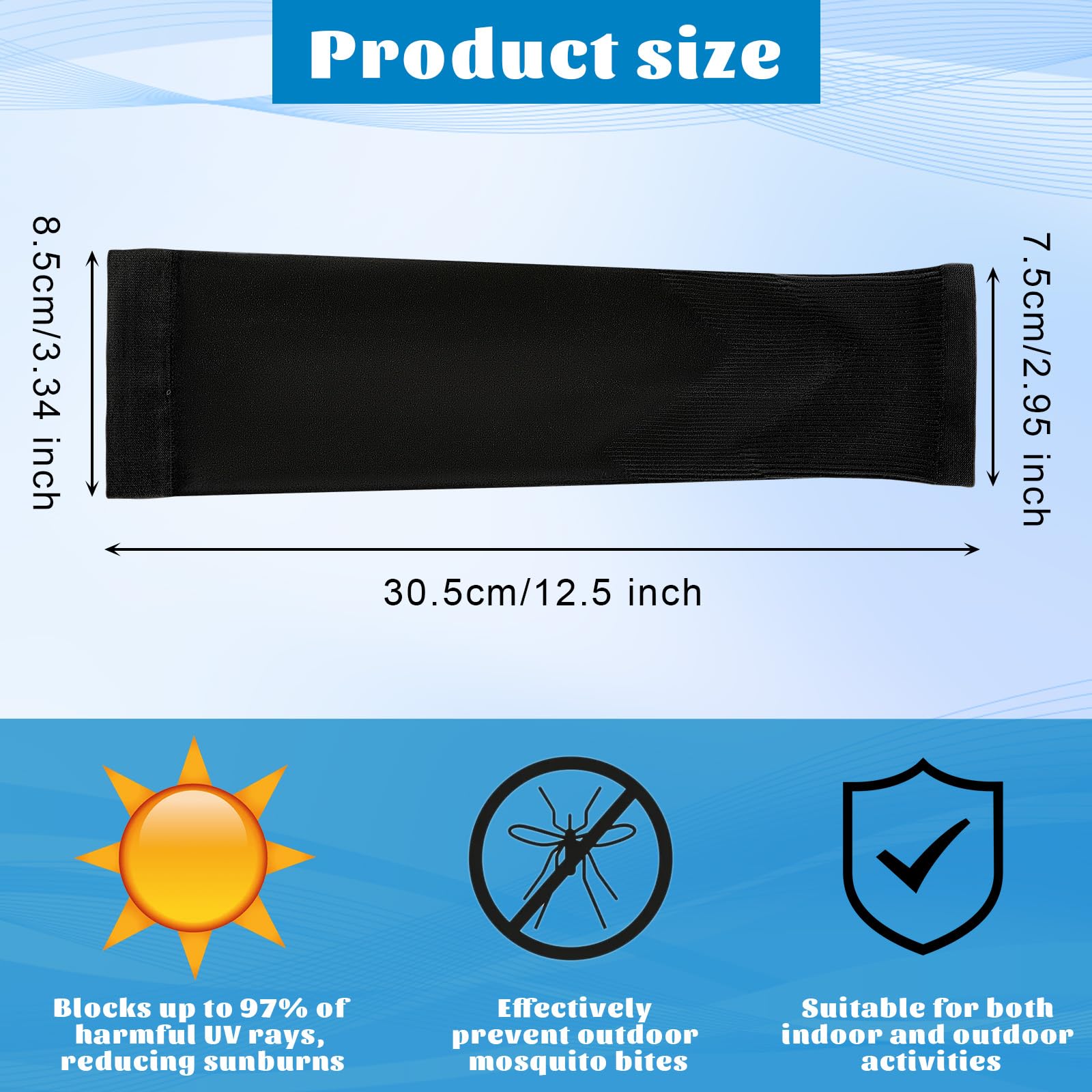 Lot de 3 paires de manchons de sport pour enfants, respirants, pour l'été, anti-UV, protège-bras de jeu, pour garçons et filles, protège-bras de basket-ball