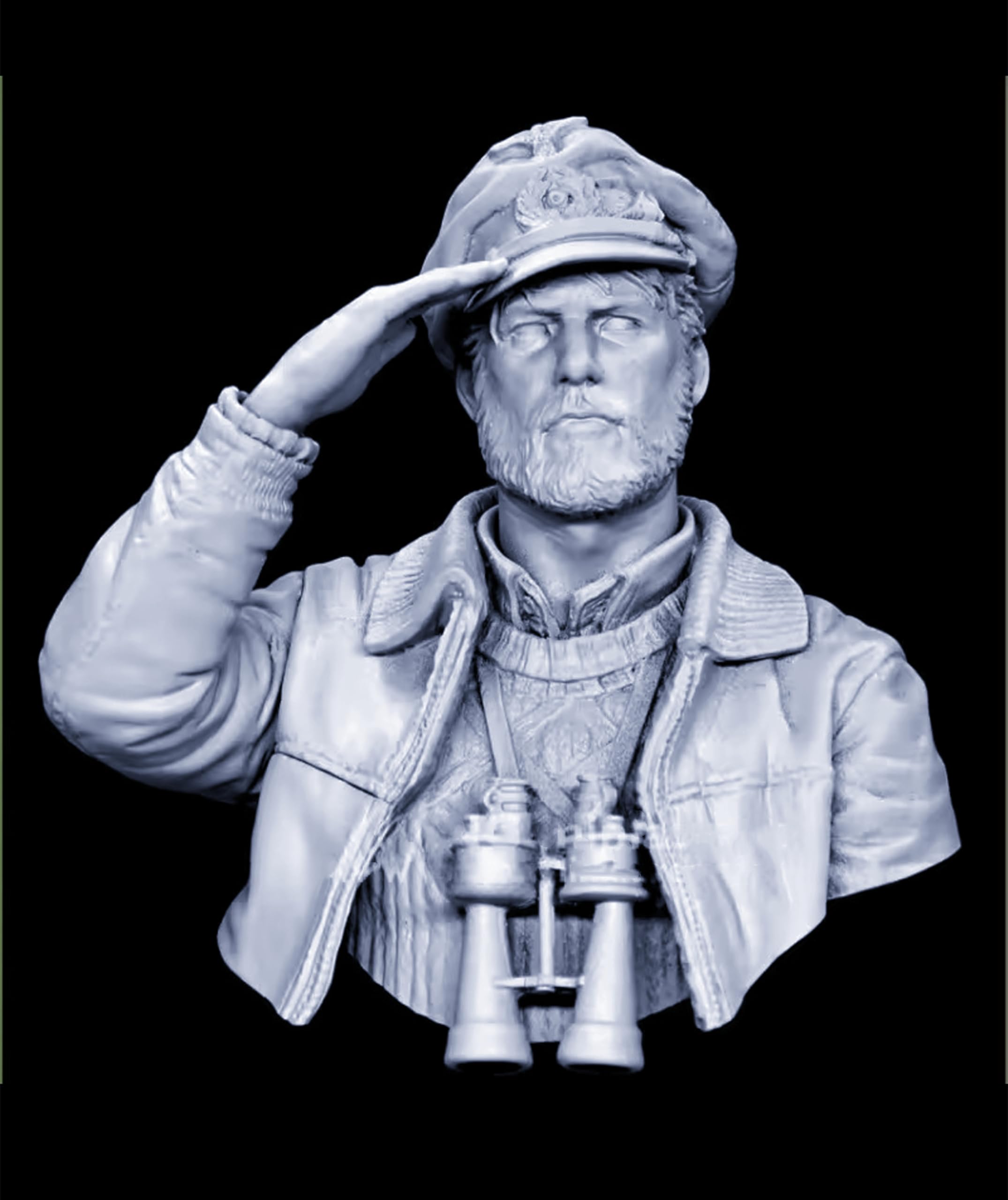 TRUEGRIS 1/10 Modello in resina busto di comandante navale tedesco WWII, non assemblato e non verniciato //q9D6J1