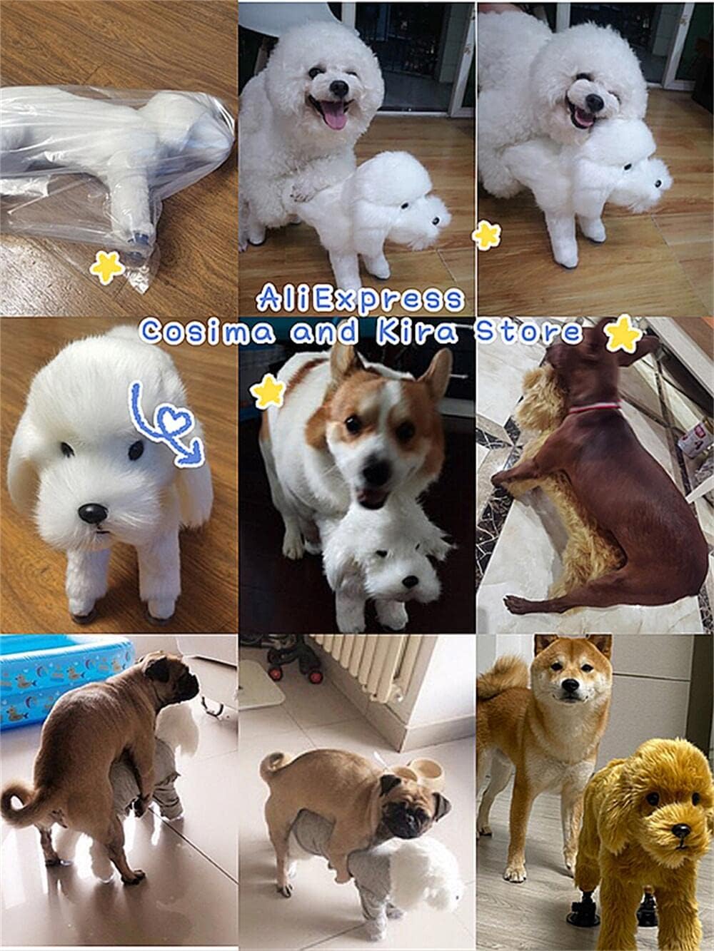 Silicone Simulation Mating Dog Toy Male Pet Estrus Vent Dog Toys for Small Dogs Bulldog Teddy Dog Accesories Vent Sex Simulation (18cm, White)