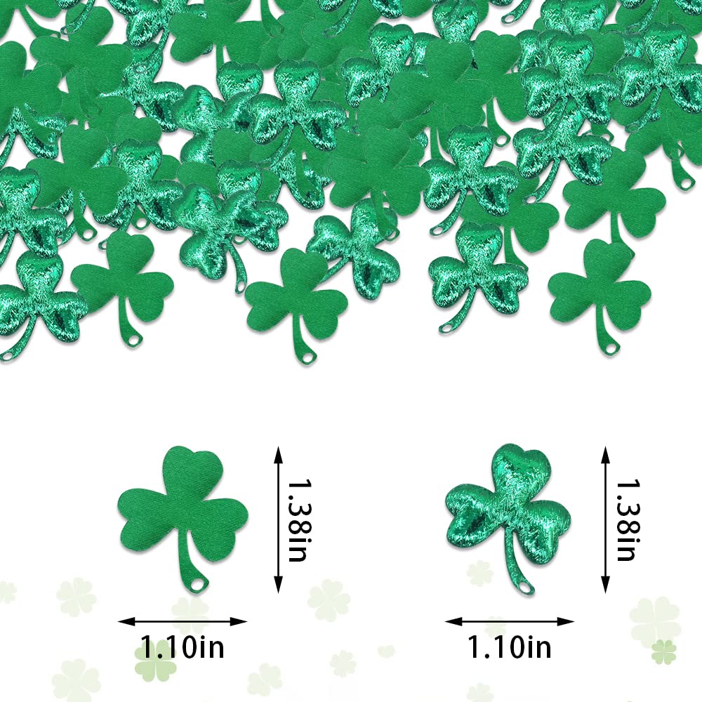 Hying 200 Pieces Spring Leaves Confetti Decorations for Table, Irish Shamrock Confetti Green Table Confetti Lucky Clover Leaves Sequin Sprinkles Confetti for Saint Patrick's Day Carnival Party Favors