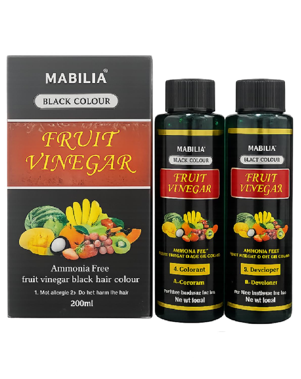 Fruit Vinegar Gel Hair Color, Organic & Natural Hair Color Dye for Black Hair.-picture-11